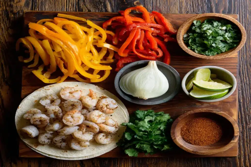 Sheet Pan Shrimp Fajitas