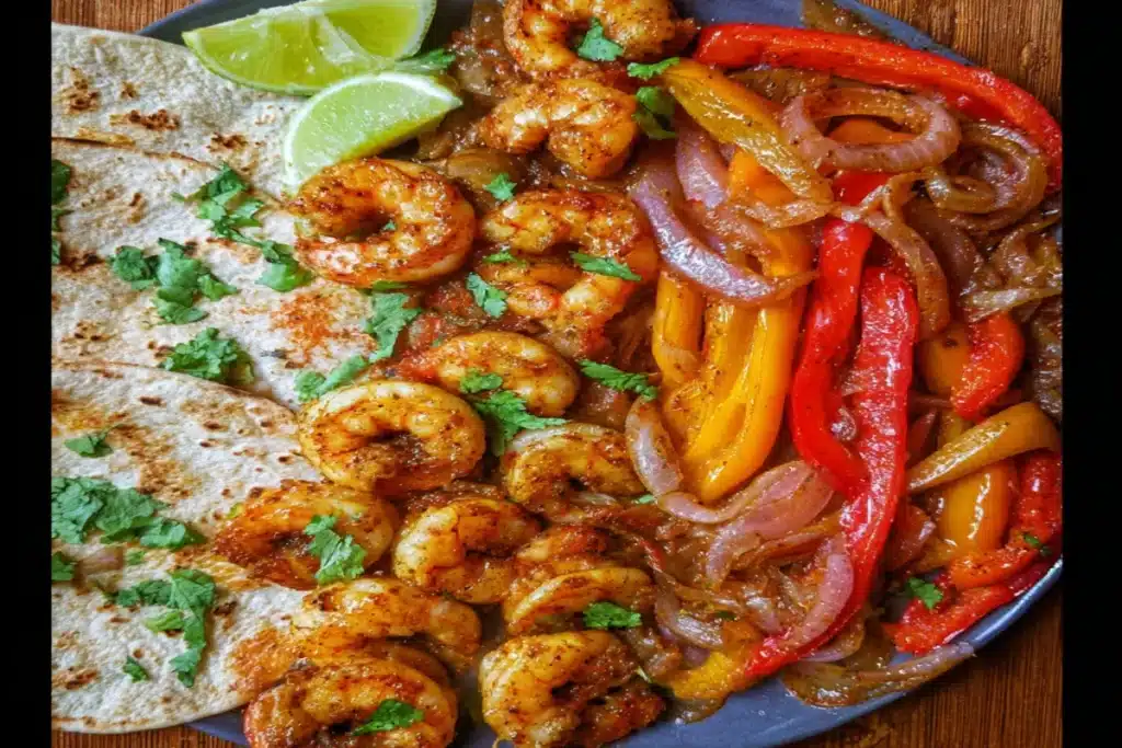 Sheet Pan Shrimp Fajitas
