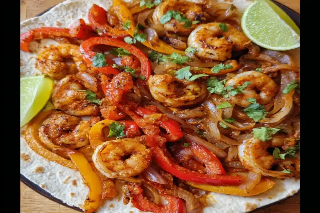 Sheet Pan Shrimp Fajitas