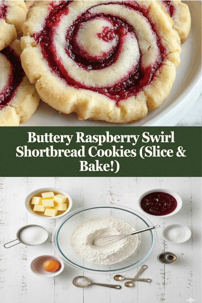 Buttery Raspberry Swirl Shortbread Cookie Recipe