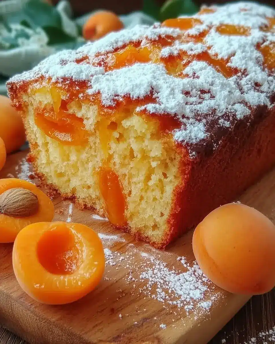 A delicious plate of Cake au Yaourt aux Abricots