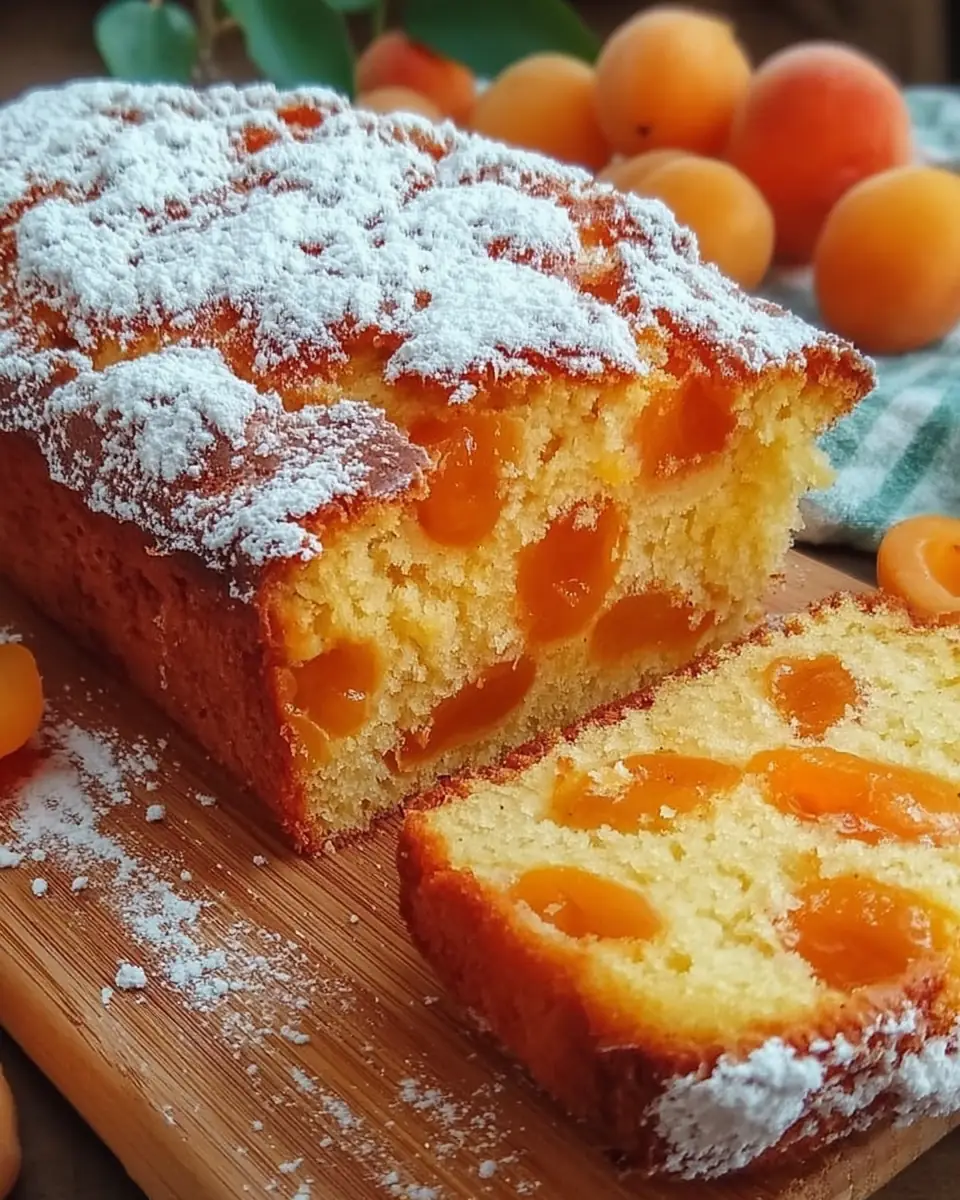 A delicious plate of Cake au Yaourt aux Abricots