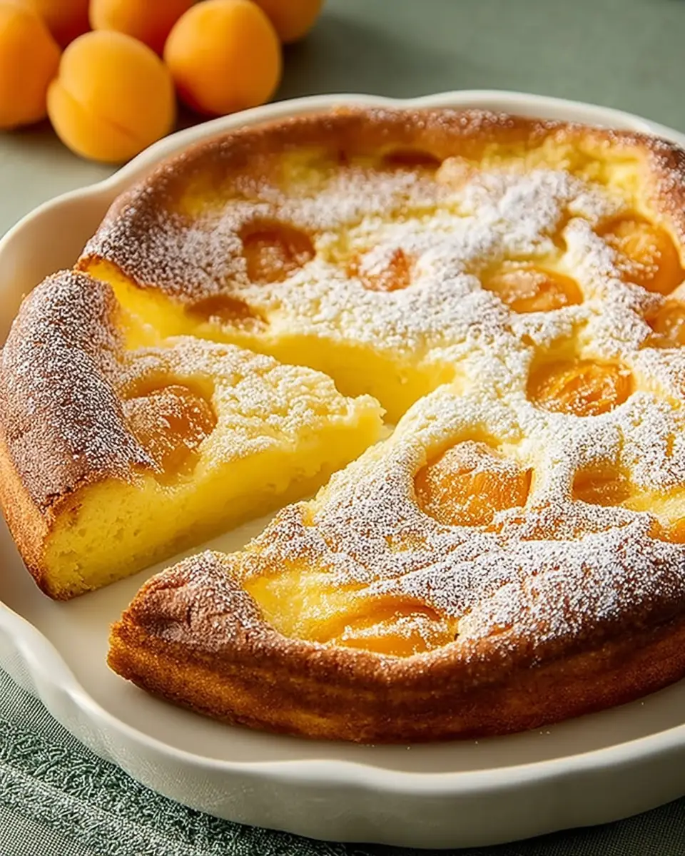 A delicious plate of Clafoutis aux Abricots