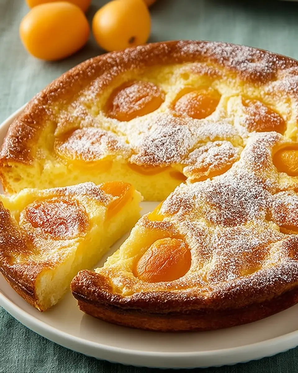 A delicious plate of Clafoutis aux Abricots