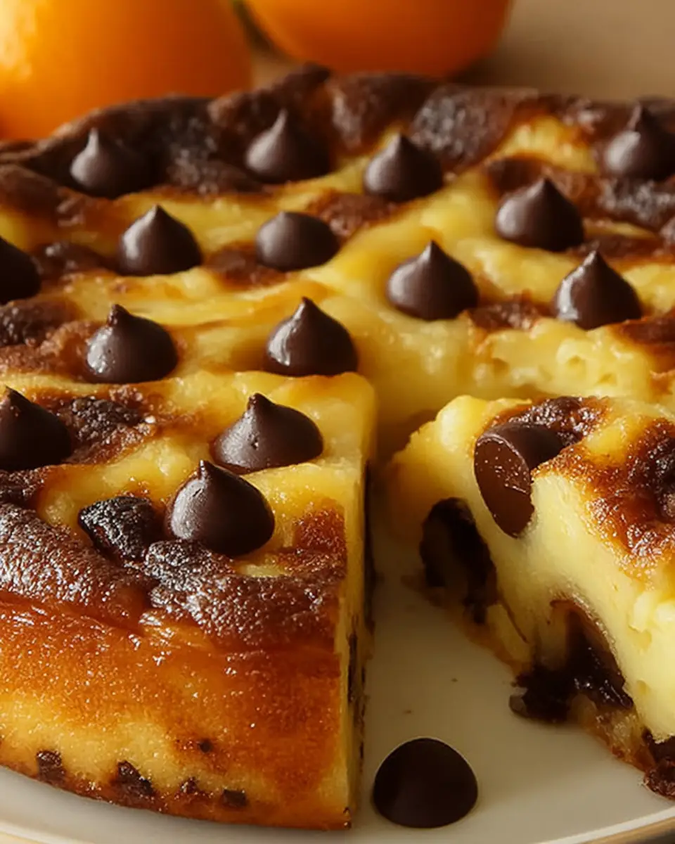 A delicious plate of Clafoutis aux Poires et au Chocolat