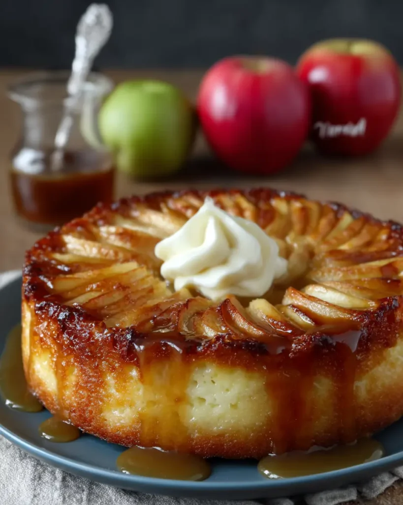 A delicious plate of Flan Alsacien aux Pommes