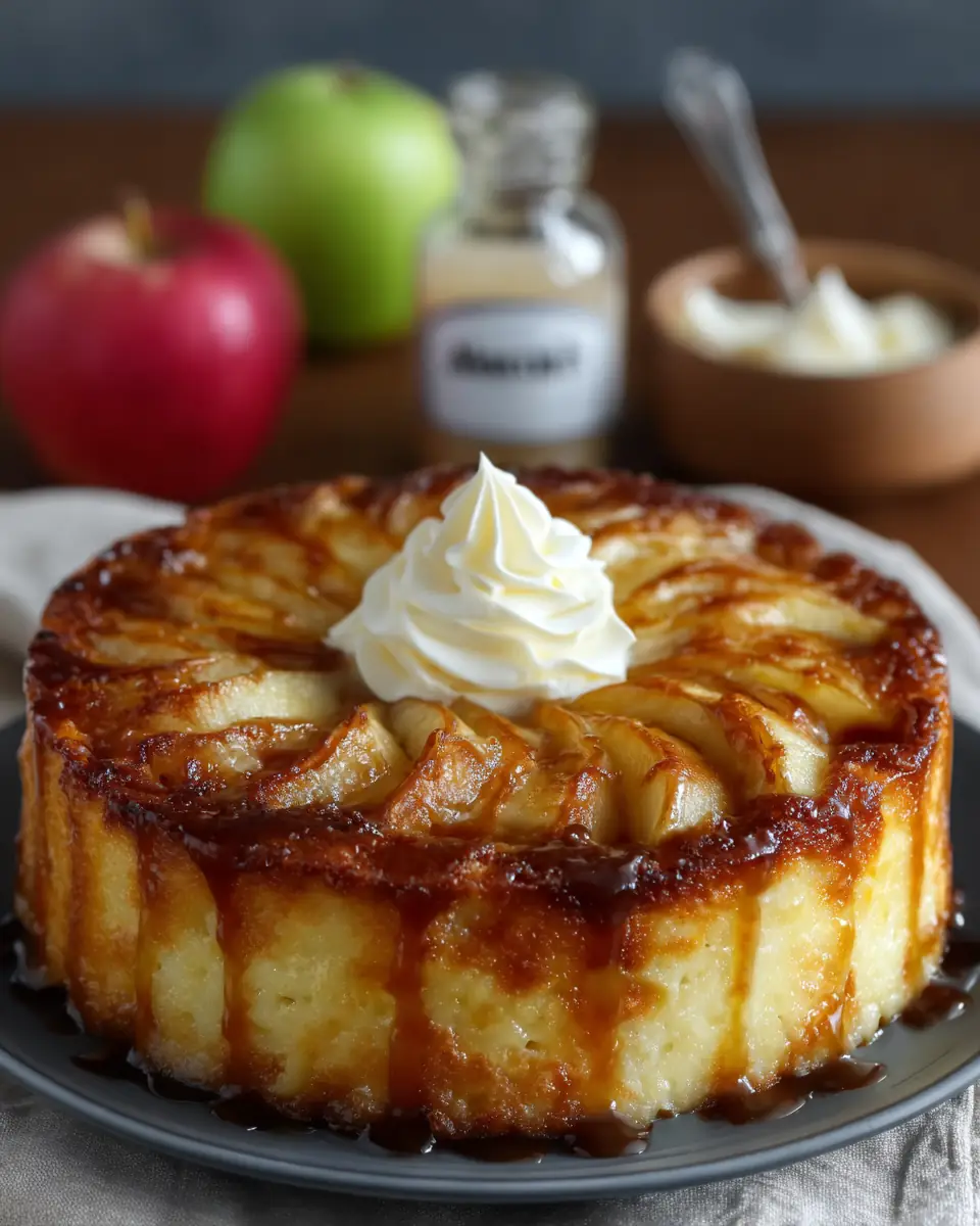 A delicious plate of Flan Alsacien aux Pommes