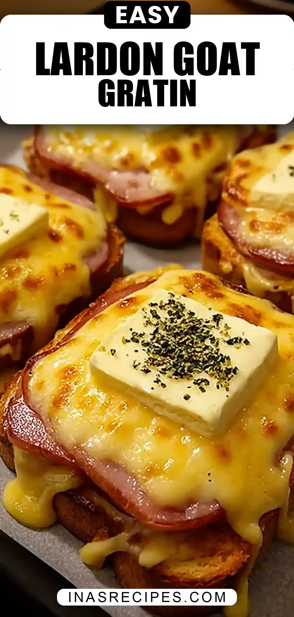 Croque-Monsieur Gratiné aux Lardons et Fromage de Chèvre