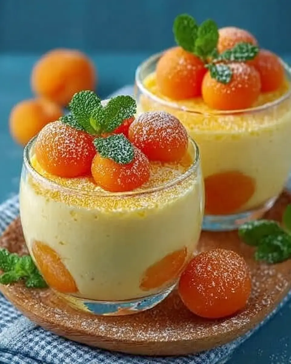 A delicious plate of Mousse d’Abricots Facile