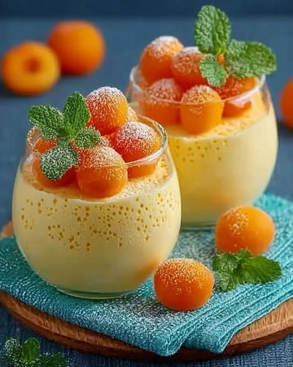 A delicious plate of Mousse d’Abricots Facile