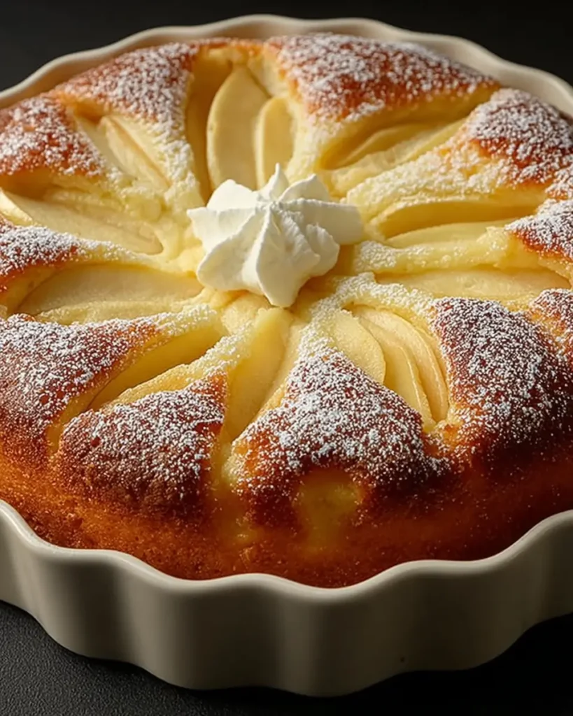 A delicious plate of fondant aux pommes mascarpone