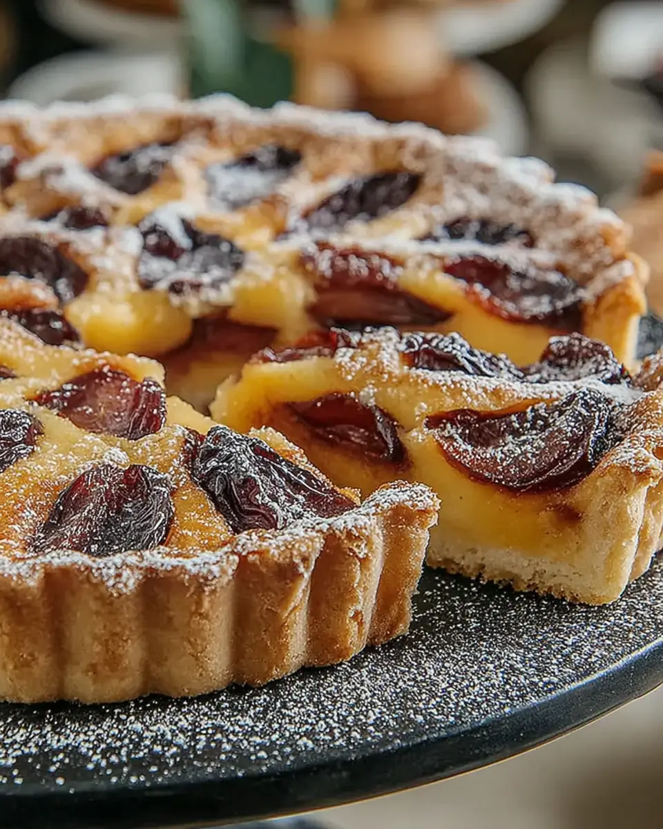 A delicious plate of tarte aux prunes à l’alsacienne