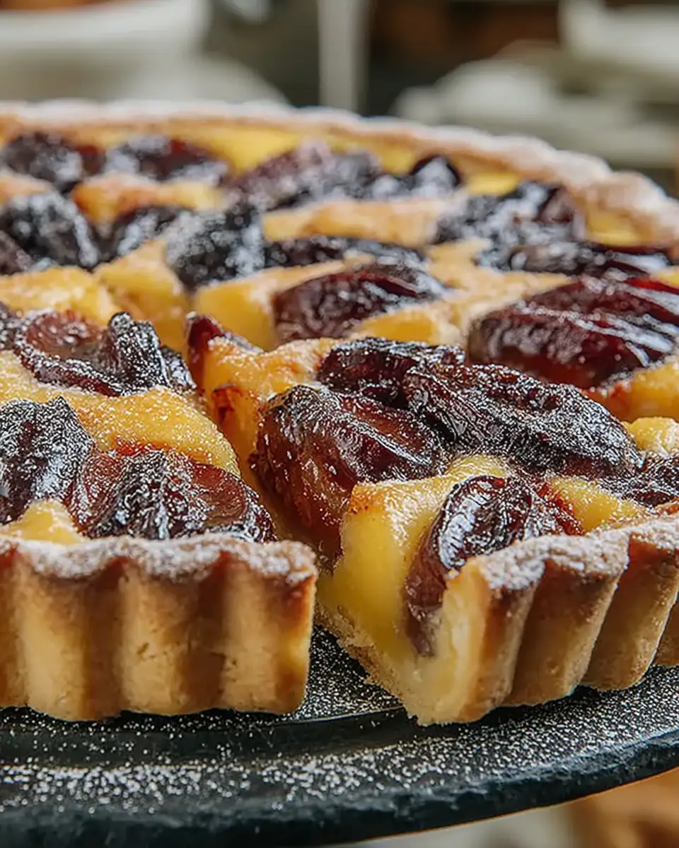 A delicious plate of tarte aux prunes à l’alsacienne