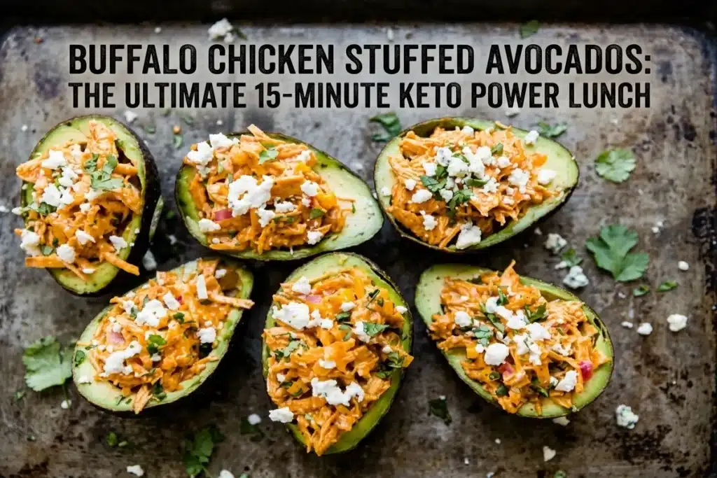 Buffalo Chicken Stuffed Avocados: The Ultimate 15-Minute Keto Power Lunch 11 image 1200x800 1776886831080