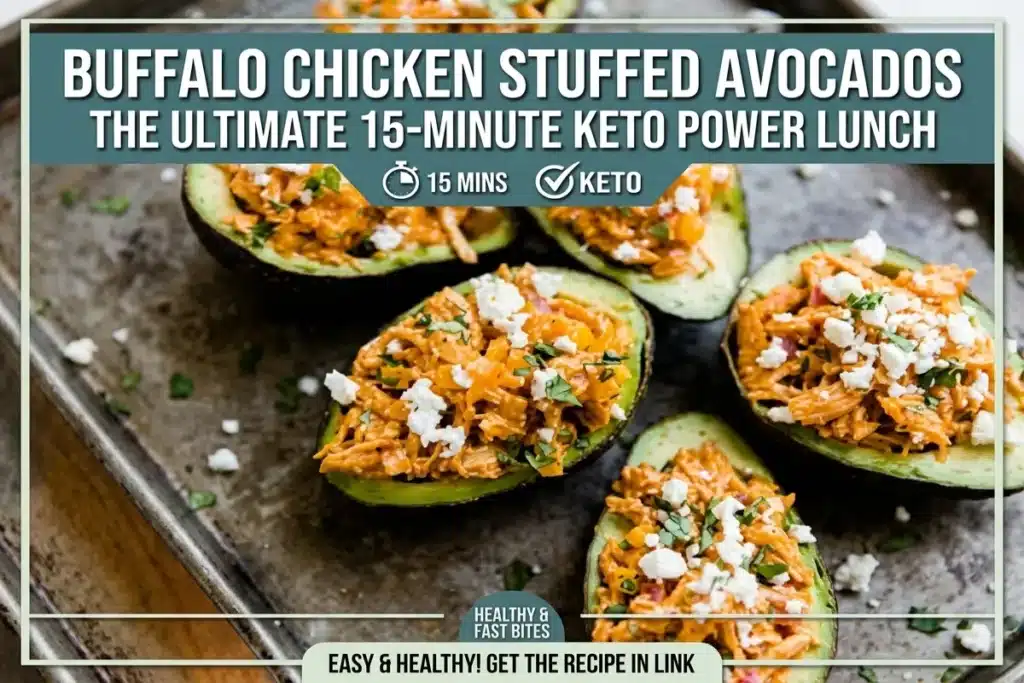 Buffalo Chicken Stuffed Avocados: The Ultimate 15-Minute Keto Power Lunch 9 image 1200x800 1776886858546