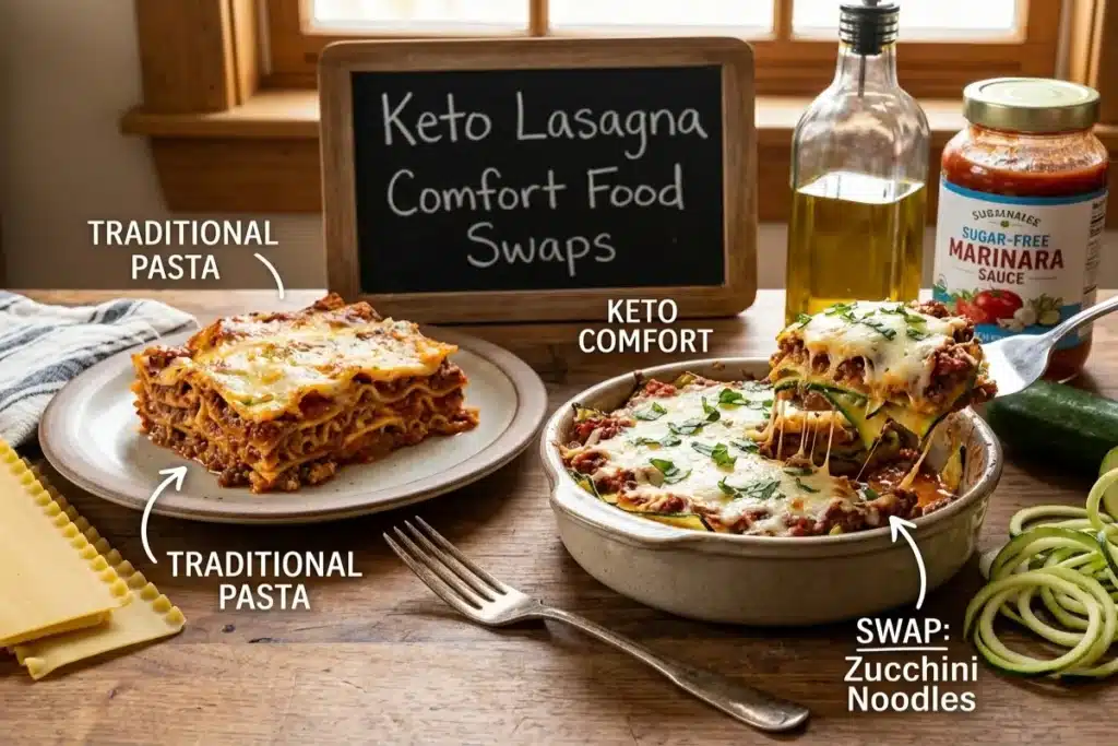 Keto Lasagna Comfort Food Swaps (Used in a Simple Weight Loss Plan) 9 image 1200x800 1776887789584