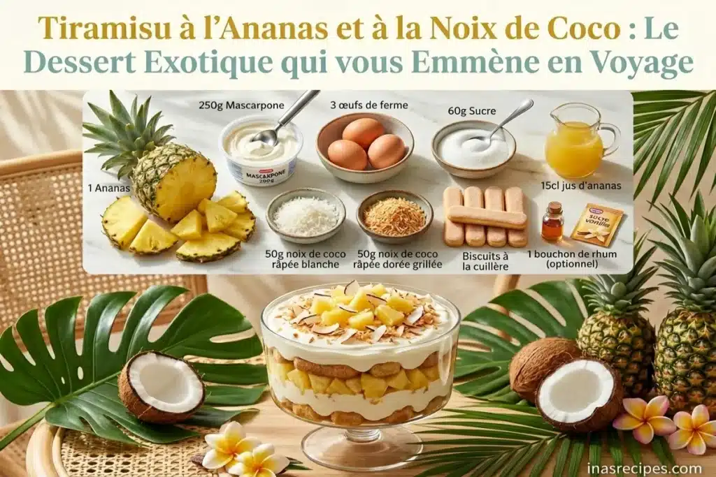 Tiramisu Ananas et Noix de Coco : Le Dessert Exotique qui fait Voyager 7 image 1200x800 1777045677951