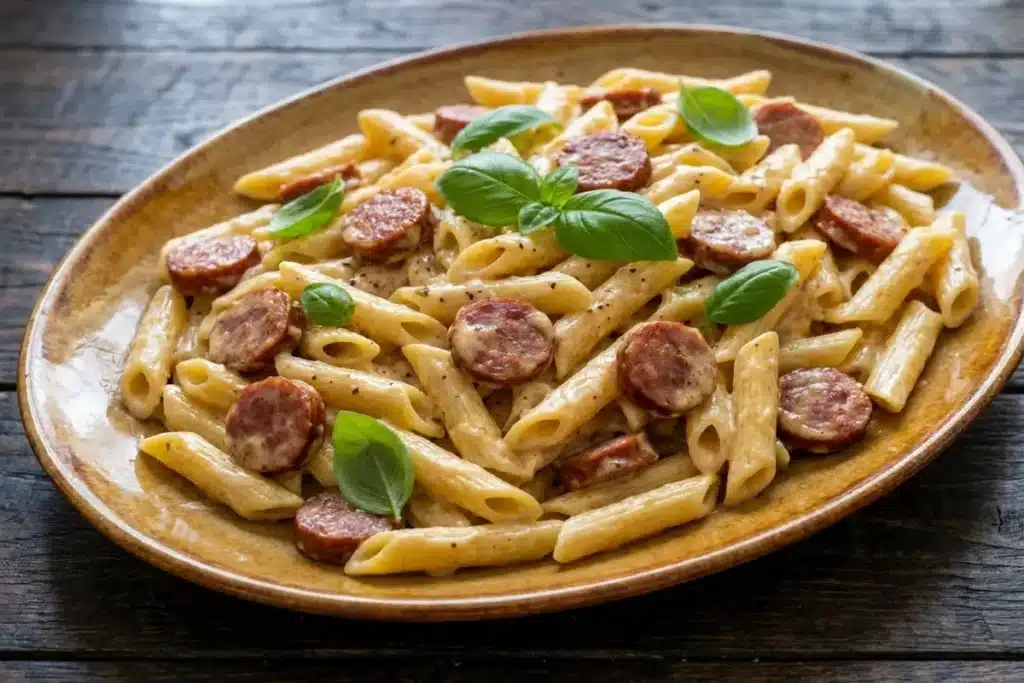 Creamy Smoked Sausage and Pasta Skillet 11 image 1200x800 1782090571002