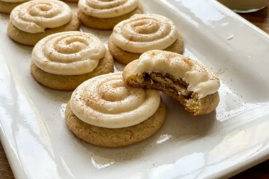 BEST RECIPE for Cinnamon Roll Cookies | Instant | Thick & Chewy Cookie with Cream Cheese Frosting 11 image 1200x800 1786460615592