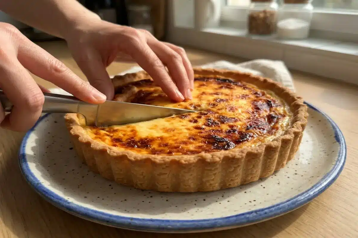 Tarte au flan de ma grand-mère (flan vanillé très crémeux, pâte croustillante)