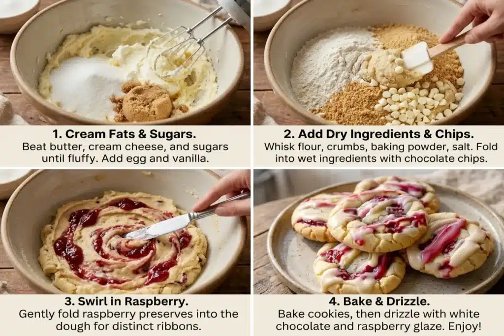Raspberry Cheesecake Cookies | Soft, Creamy & Bakery-Style image 1200x800 1790268317400