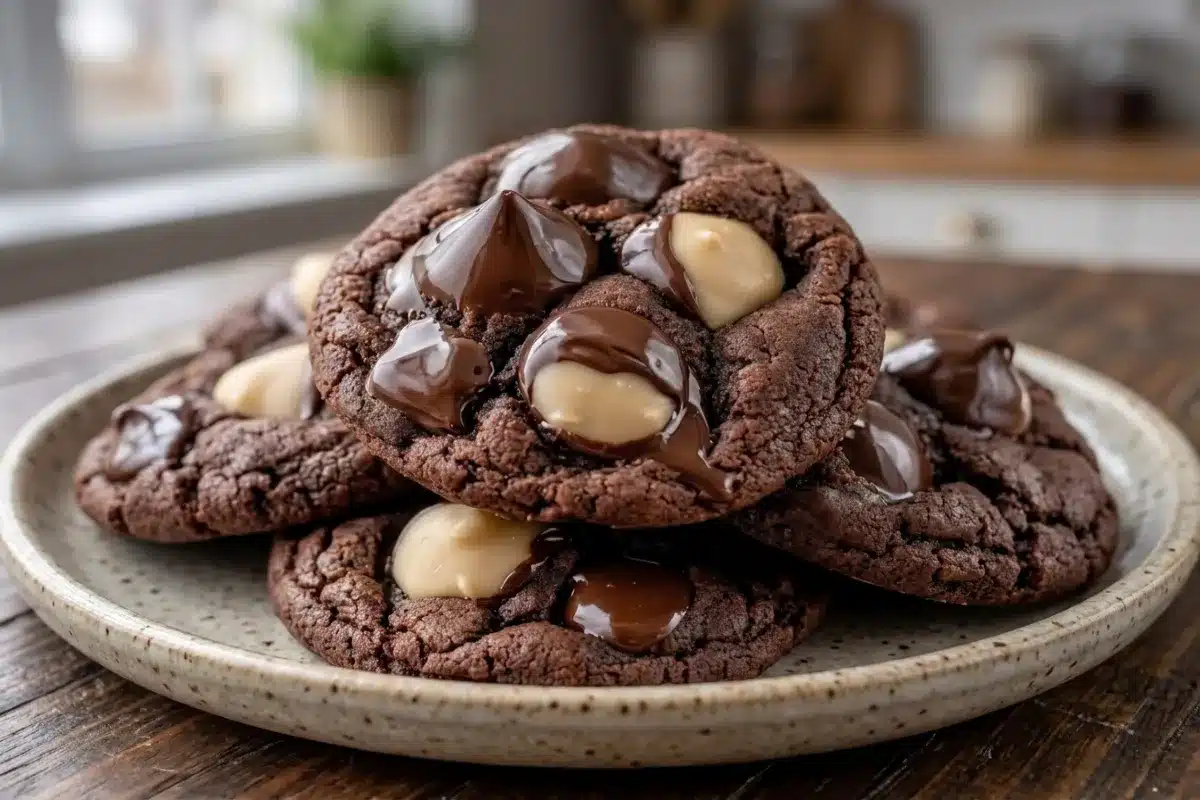 Chewy Chocolate Blossom Cookies
