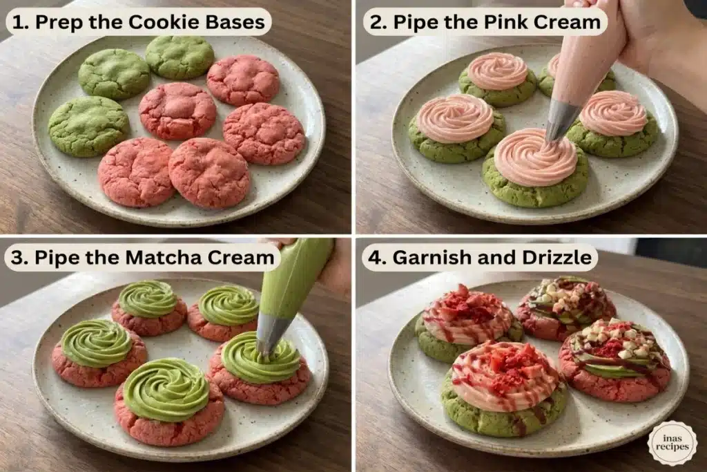Matcha & Raspberry Dream Cookies image 1200x800 1790515524795