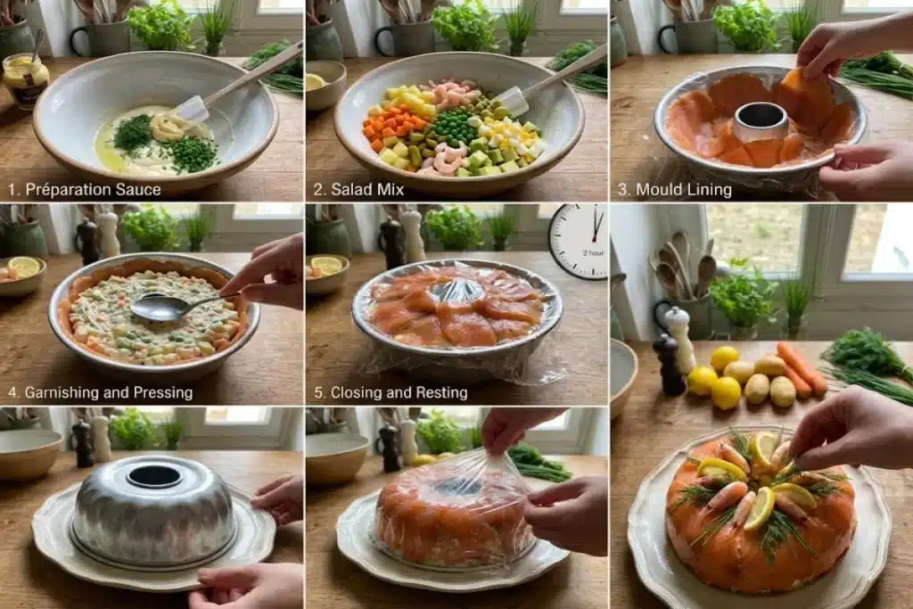 Couronne de Salade Russe au Saumon Fumé et aux Crevettes : La Recette Festive & Chic image 1200x800 1790684540692