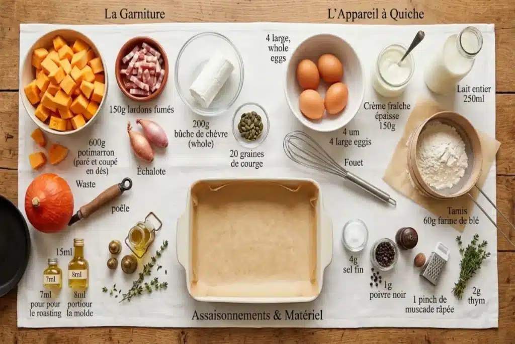 Quiche sans pâte au potimarron, chèvre et lardons image 1200x800 1790799566617