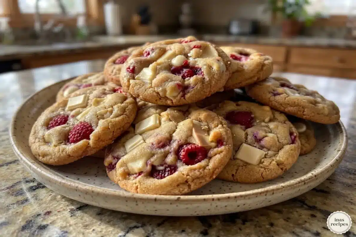 Raspberry White Chocolate Cookies