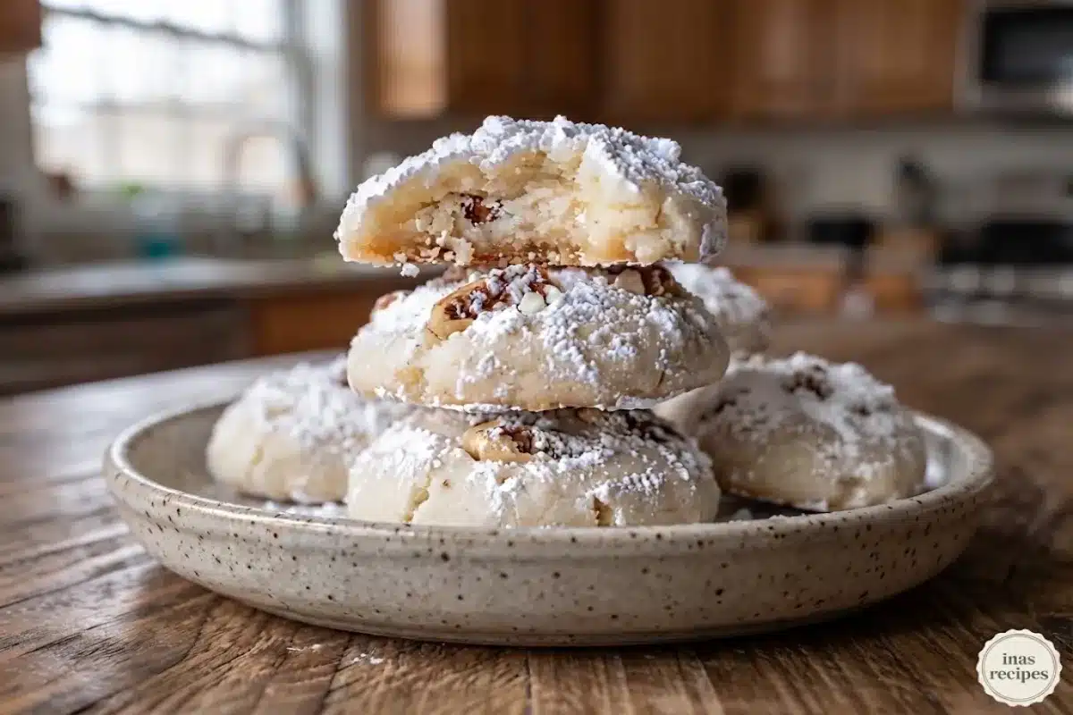 Buttery Pecan Snowball Cookies
