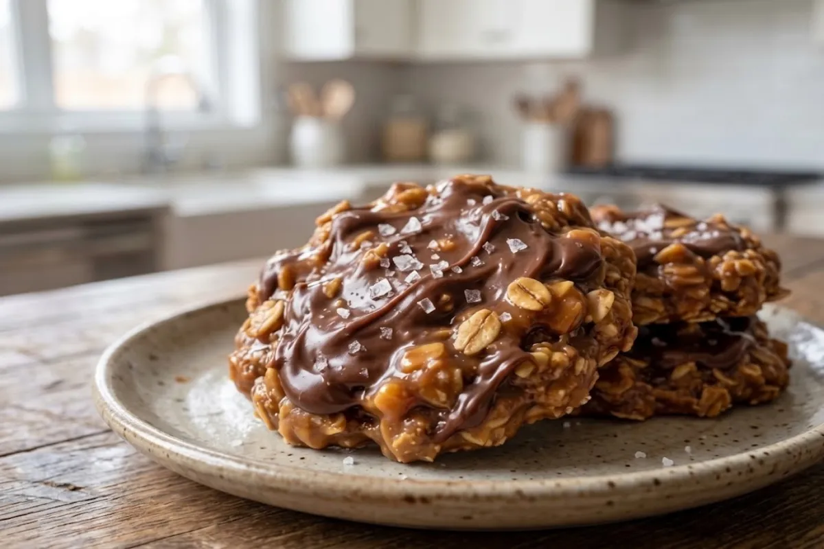No-Bake Salted Caramel Cookies