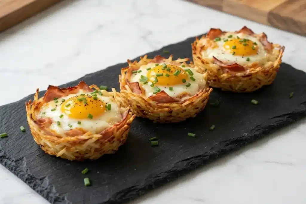 Nids de pommes de terre, œufs, jambon et fromage image 1200x800 1791968651894