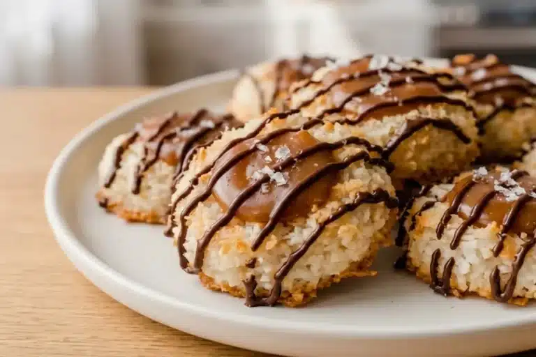Caramel Coconut Macaroon Thumbprints