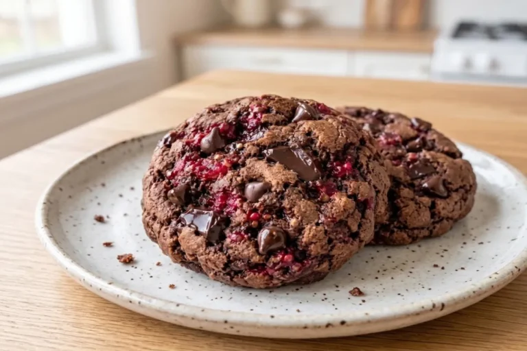 Dark Chocolate Raspberry Cookies (Bakery-Style)