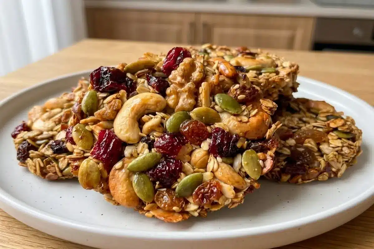 Flourless Honey Oat & Nut Cookies (Crunchy & Easy)