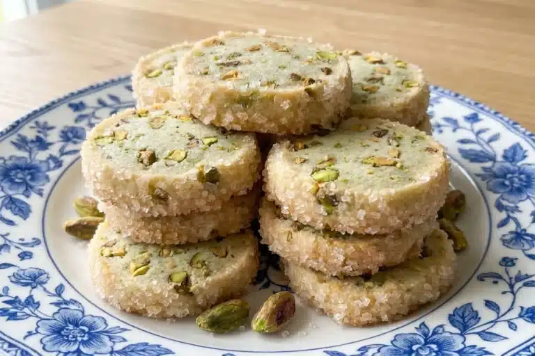 Pistachio Shortbread Cookies (Buttery & Crisp)