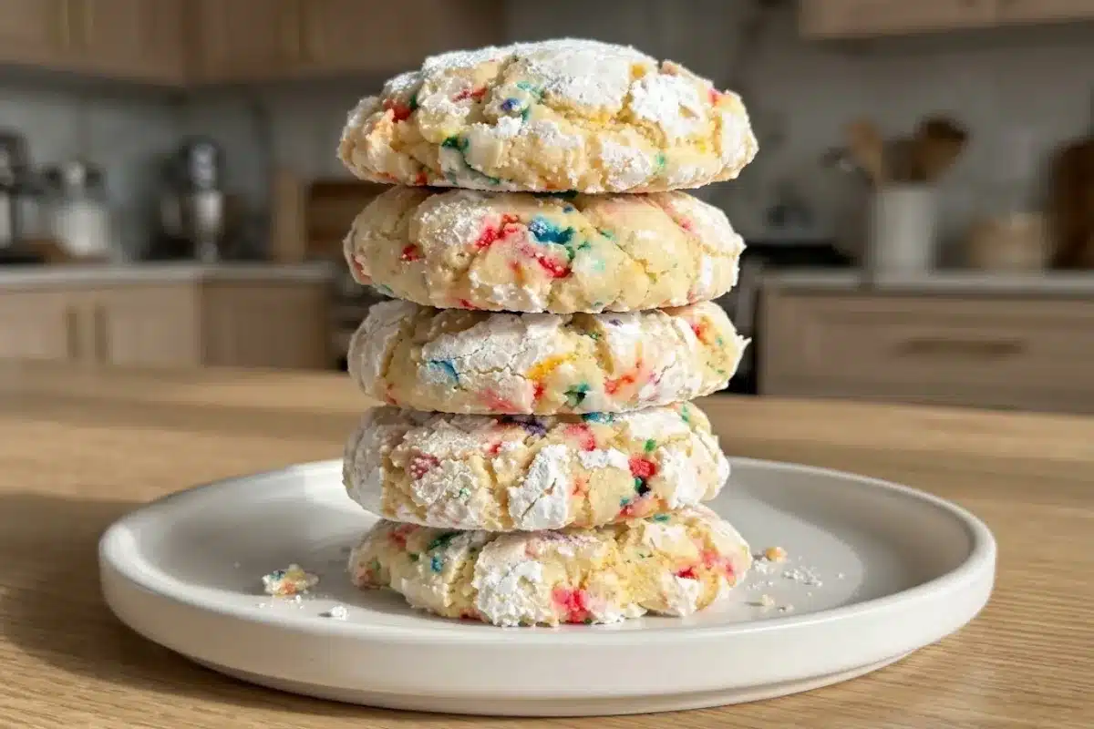 Funfetti Crinkle Cookies (Soft, Chewy & Colorful)