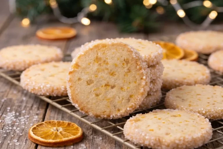 Orange Ginger Shortbread Cookies (Buttery & Crisp)