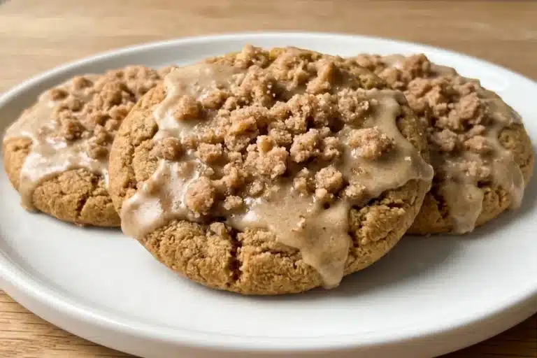 Coffee Cake Cookies (Cinnamon Streusel & Vanilla Glaze)
