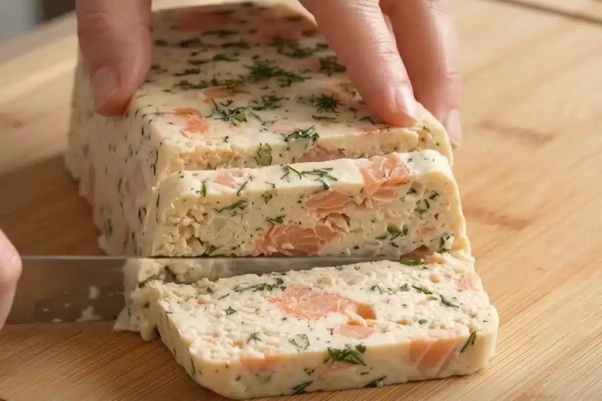 Terrine de saumon, crémeuse et bien prise