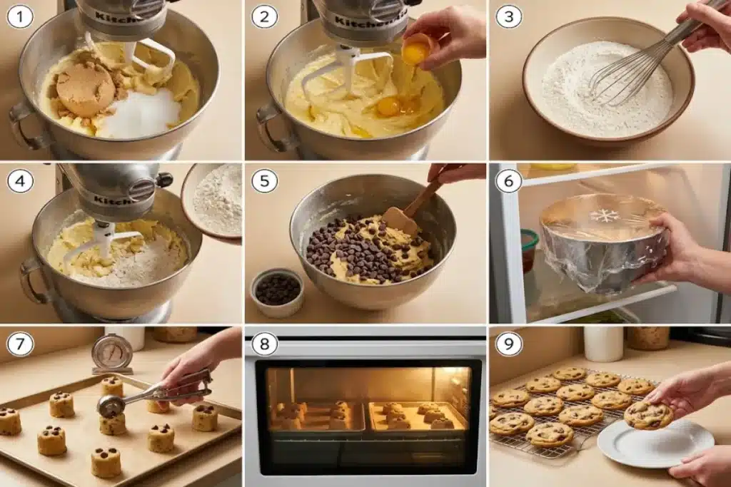 Bakery-Style Chocolate Chip Cookies – Thick, Soft & Chewy image 1200x800 1793191365093