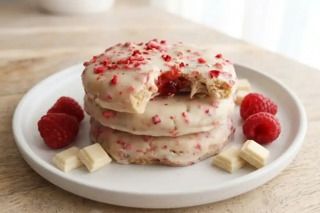 Vegan White Chocolate Raspberry Cookies (Soft, Chewy & Jam-Filled) image 1200x800 1793444579828